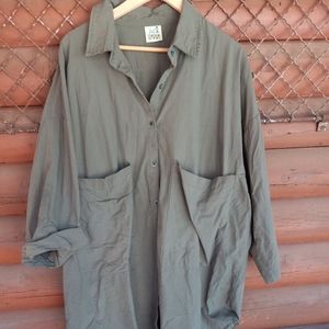 Jaded Gypsy green tunic top O/S